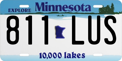 MN license plate 811LUS