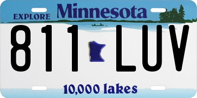 MN license plate 811LUV
