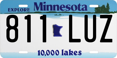 MN license plate 811LUZ