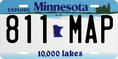 MN license plate 811MAP