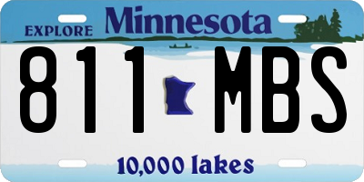 MN license plate 811MBS