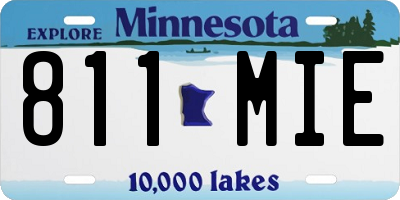 MN license plate 811MIE
