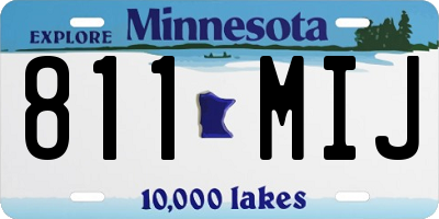 MN license plate 811MIJ
