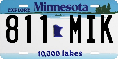 MN license plate 811MIK