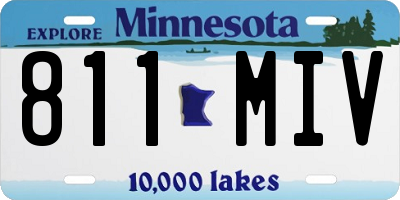 MN license plate 811MIV