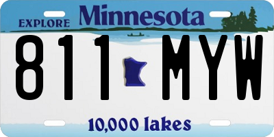 MN license plate 811MYW