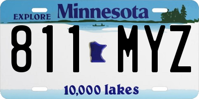 MN license plate 811MYZ