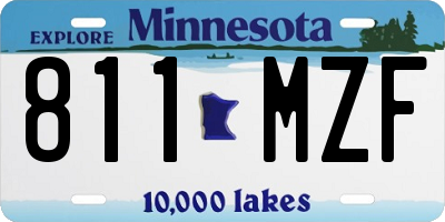 MN license plate 811MZF