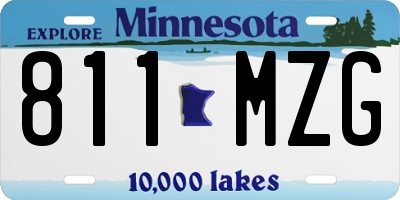 MN license plate 811MZG