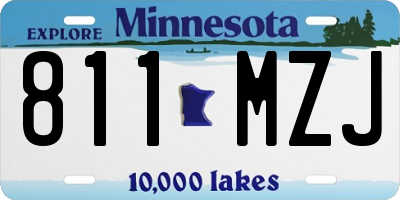 MN license plate 811MZJ