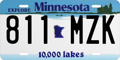 MN license plate 811MZK