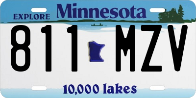 MN license plate 811MZV