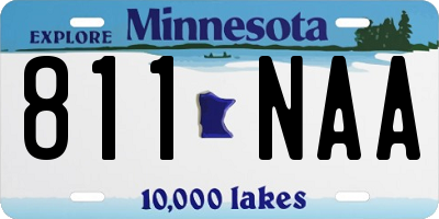MN license plate 811NAA