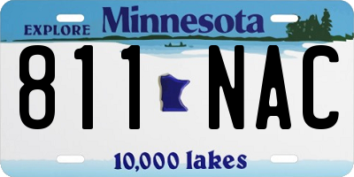 MN license plate 811NAC
