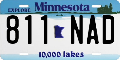 MN license plate 811NAD