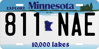 MN license plate 811NAE