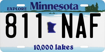 MN license plate 811NAF