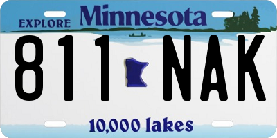 MN license plate 811NAK