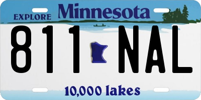 MN license plate 811NAL