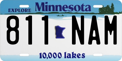 MN license plate 811NAM