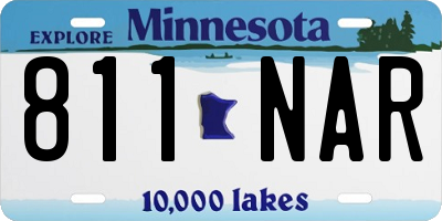 MN license plate 811NAR