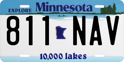 MN license plate 811NAV
