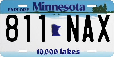 MN license plate 811NAX