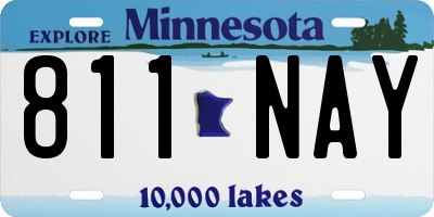 MN license plate 811NAY