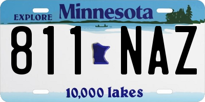 MN license plate 811NAZ