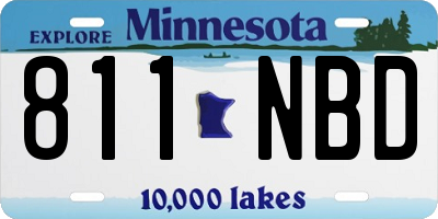MN license plate 811NBD