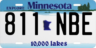 MN license plate 811NBE
