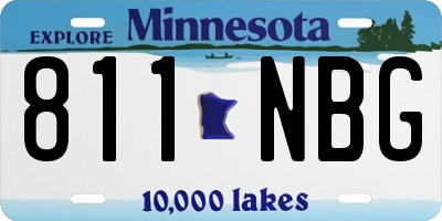 MN license plate 811NBG