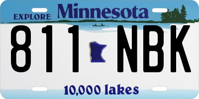 MN license plate 811NBK