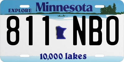 MN license plate 811NBO