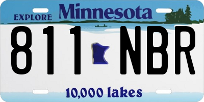 MN license plate 811NBR