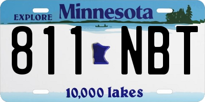 MN license plate 811NBT