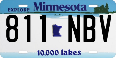 MN license plate 811NBV