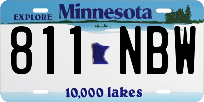 MN license plate 811NBW