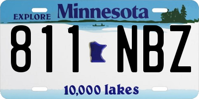 MN license plate 811NBZ