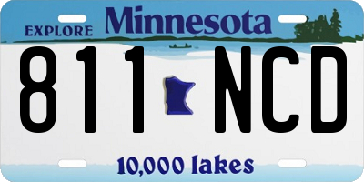MN license plate 811NCD