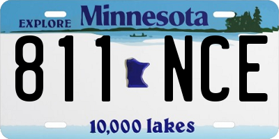 MN license plate 811NCE