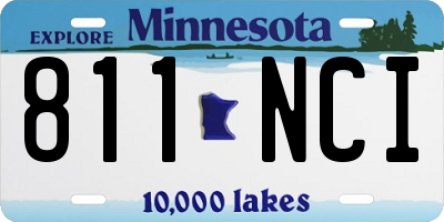 MN license plate 811NCI