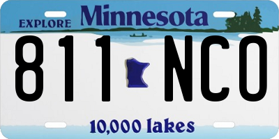 MN license plate 811NCO