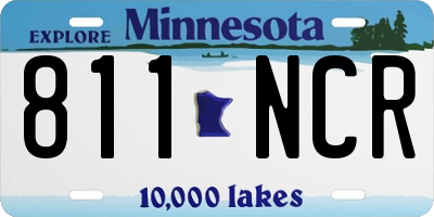MN license plate 811NCR