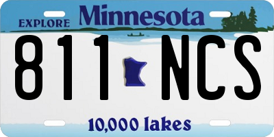 MN license plate 811NCS
