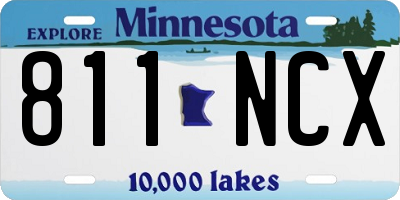 MN license plate 811NCX