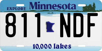 MN license plate 811NDF