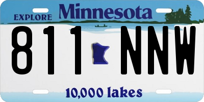 MN license plate 811NNW