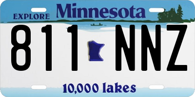 MN license plate 811NNZ