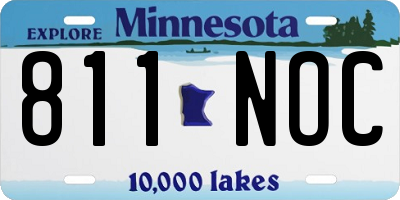 MN license plate 811NOC